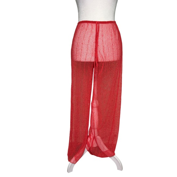 Vintage Jordan Taylor Sequin Mesh Swimsuit Cover up Pants Women's Size Small - Picture 2 of 7